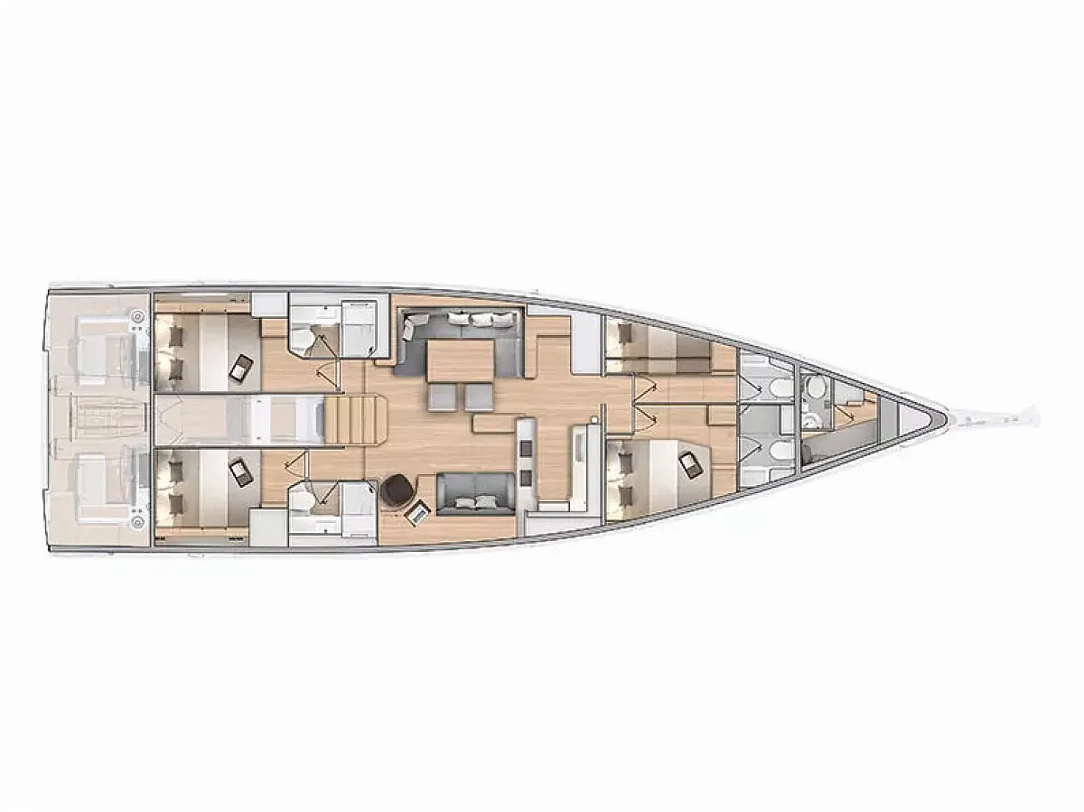 Oceanis 60 - SCORPION III  - Layout image