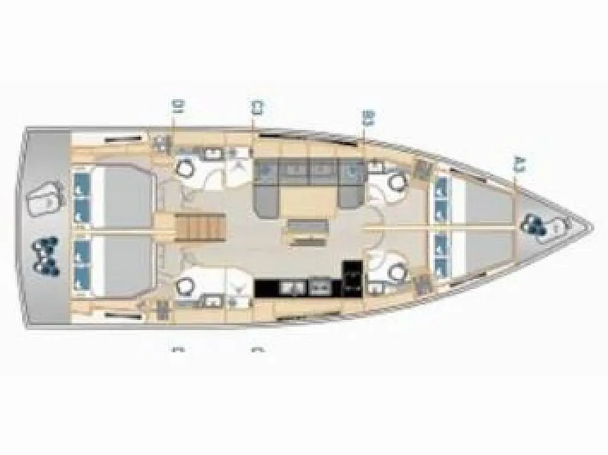 Hanse 460 - Janina  - Layout image